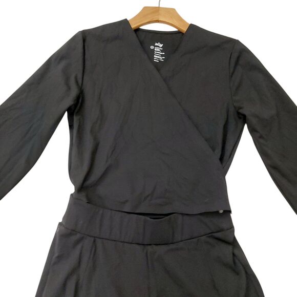 Aday Destination Jumpsuit Womens Small Black Stretch Comfort Activewear Slim Leg - Picture 3 of 13